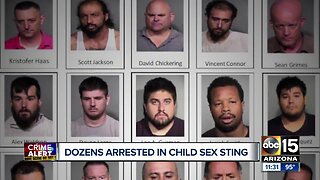 Dozens arrested in child sex sting