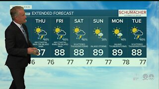 Latest Weather Forecast 6 p.m. Tuesday