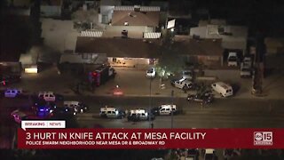 3 hurt in knife attack at Mesa facility