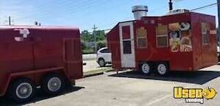 Used 18' Mobile Kitchen Food Trailer with 12' Storage Trailer for Sale in Arkansas