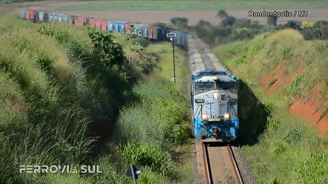 Trens da Rumo nos campos do Mato Grosso