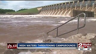 High waters threatening campgrounds