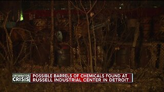 Possible barrels of chemicals found at Russell Industrial Center in Detroit