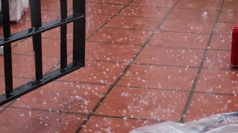 Hailstorm Granizando Hail Piar Background Rain