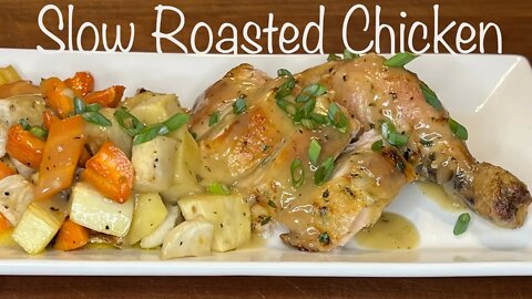 SLOW ROASTED CHICKEN W/ ROOT VEGETABLES | ALL AMERICAN COOKING