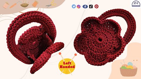 Exclusive Left-Handed Guide: How to Crochet a Flower Bag with Pattern