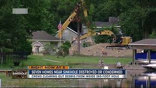 Seven homes near sinkhole destroyed or condemned