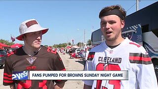 Browns fans pumped for Sunday night football game against Rams