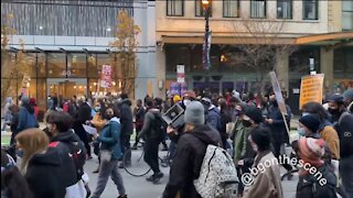 Far-Left Protestors Chant For Communist Revolution