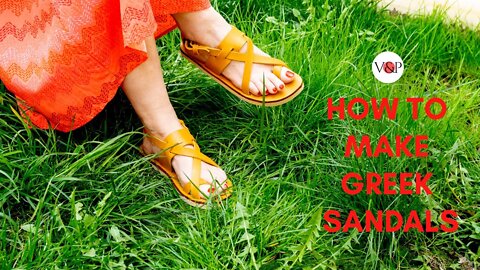 How to Make Greek Leather Sandals (link to PDF Pattern in description)