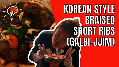 Cooking Korean Style Braised Short Ribs (Galbi-jjim). Cooking Ideas. Dysha Kitchen. #shorts