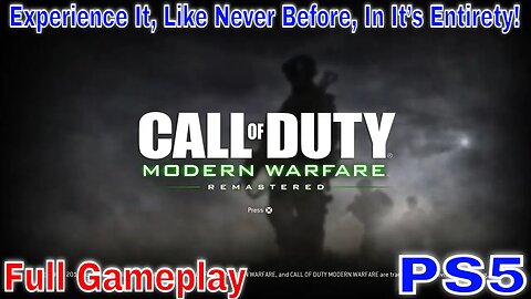 Call of Duty: Modern Warfare: Remastered: (PS5) Entire Gameplay