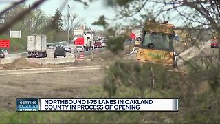 Northbound I-75 lanes in Oakland County in process of opening