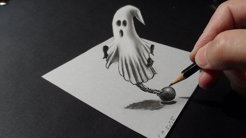 How to draw a 3D ghost