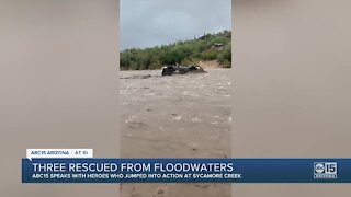 Three rescued from Arizona floodwaters