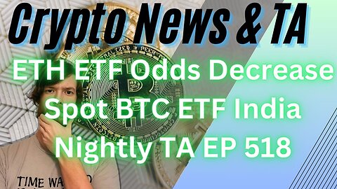 ETH ETF Odds Decrease, Spot BTC ETF India, Nightly TA #bitcoin #cryptonews #grt #xrp #algo #ankr