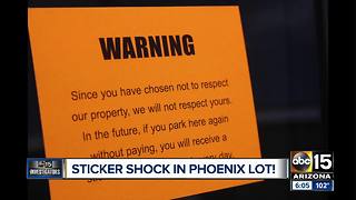 Company putting stickers on cars without parking passes