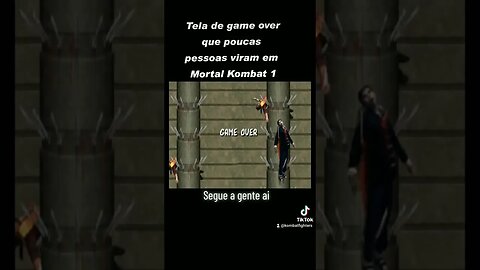 Mortal Kombat 1 game over raro nos fliperamas