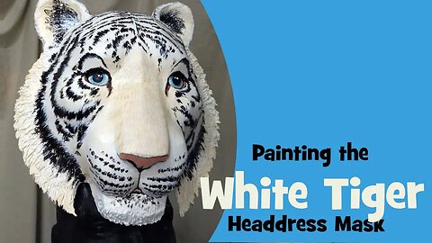 Painting The Paper Mache Clay Tiger Mask