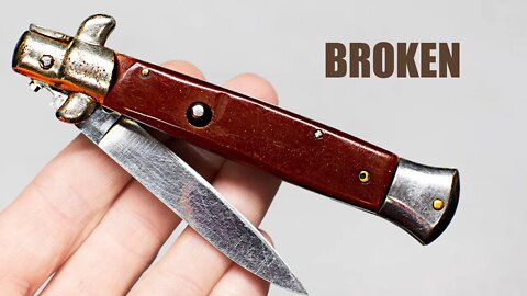 Amazing Vintage Switchblade Knife Restoration And Customization. German Stiletto