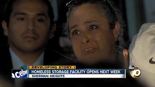 Homeless storage facility opens next week