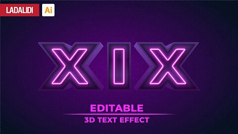 How To Create Editable Neon Text Effect in Adobe Illustrator PART 3