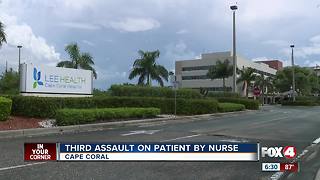 Third assault on patient by nurse