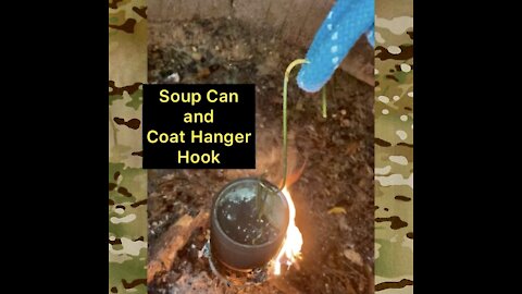 Using a Soup Can and Piece of a Coat Hanger