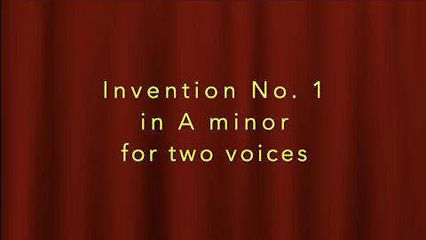 Invention No. 1 in A minor for two voices by Robert W. Padgett