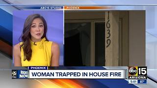 Woman rescued from Phoenix house fire