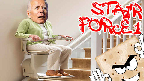Old Man Biden Needs Shorter Staircase on Airforce 1 In Case He Falls Again