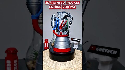 AMAZING 3D Printed ROCKET ENGINE Replica - A Closer Look! #shorts #rocketengines #space