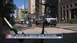 Detroit allowing increase in scooters but requiring them to deploy in neighborhoods