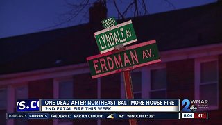 One dead after Northeast Baltimore house fire 6PM