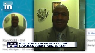 Past charges of cowardice against suspended Detroit police sergeant