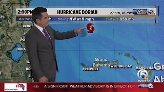 2 p.m. Tuesday Dorian update