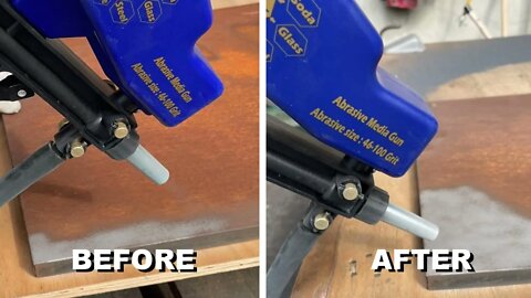 Siphon and Gravity Feed Sandblaster gun's applications by Lematec, remove rust, glass sandblasting