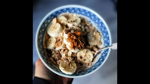 Peanut Butter Banana Bowl Breakfast #shorts #shortsvideo #healthyfood