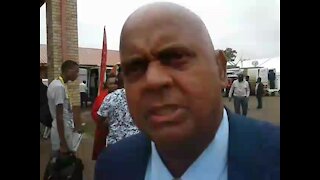 Mahumapelo delivers NWest Sopa under tight security in Marikana (Bzo)