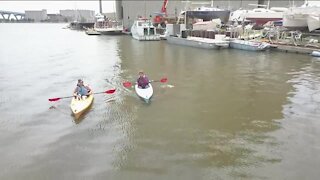 Enjoying Milwaukee from the river