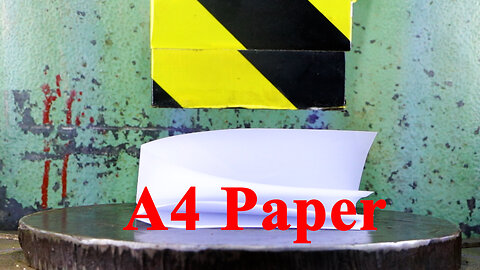 How Many Times Can You Fold Paper in Half? Hydraulic Press Experiment!