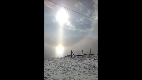 Three separate rainbows spotted in Carpathian Mountains