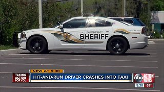 Hit-and-run driver hits taxi cab carrying elderly man in Tampa