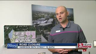 Road closure at Harrison Street in La Vista