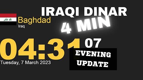 Iraqi Dinar Evening Update (4 Minutes)