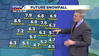 Snow continues into the morning commute