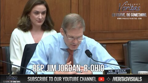 Rep Jordan Expresses Support for H.R. 4330 "PRESS ACT" after DOJ Action "Targeting" Project Veritas