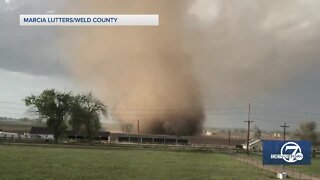 Landspout tornado near Eaton causes minor damage to several outbuildings