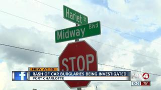 Burglars target 15 Port Charlotte cars