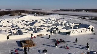 World's largest snow maze in Canada